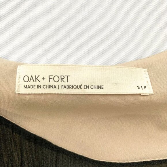 OAK + FORT BLACK CHIFFON TIERED PUFFY SHORT SLEEVE MAXI DRESS - S - Picture 5 of 8